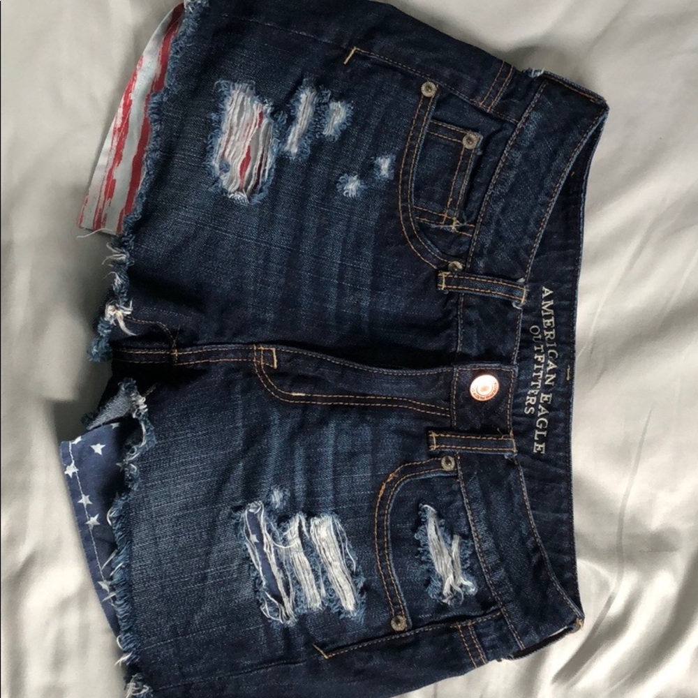 Patriotic jean shorts